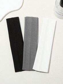 3pcs/Set Women Multicolor Sports Fashion Elastic Sweatband, Suitable For Everyday Wear, Hairband Fall Winter Headbands For Women Hair Band Hair Accessories For Women For Vacation Outfits Woman Elegant Scarf Women Bandana Soft Headwrap - 多色 4 - 查看 7