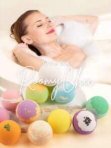 ROOMY CHIC Bomba efervescente para pies 12 piezas Bombas Efervescentes Para Baño Bombas Efervescentes para Spa Diferentes Aromas a Flores y Colores Belleza & Salud Cuidado personal Ducha del baño Bomba de Baño - Multicolor - Ver 5