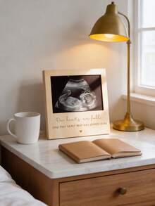 木质婴儿相框，孕期纪念相框，适合作为礼物送给妈妈、妻子、女友、爸爸、闺蜜、宝宝