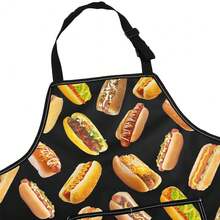 JNIAP Hot Dog Apron With Pockets Hot Dogs Lover Gifts Hot Dogs Chef Apron Fast Food Apron Hot Dog Maker Aprons,ManyHotDogAp - ManyHotDogAp - View 4