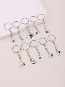10pcs Devil Eye Keychain Pendant, Suitable For Party Favors, Holiday, Back To School S Car Accessories Bag Charm Christmas Gift Ideas - Multicolor - View 11