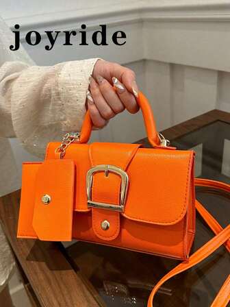 2pcs Set Fashion Crossbody Bag, PU Shoulder Bag, Women's Stylish Handbag With Coin Purse
