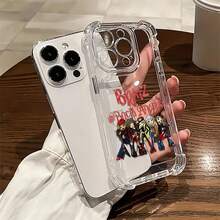 Funda para teléfono  Rock Angelz con diseños modernos y elegantes, compatible con teléfonos ,  17,  16 Pro Max,  15 Pro Max,  13 y  12. Fabricada con TPU resistente para una protección óptima contra golpes y caídas. Un regalo ideal para amigos, familiares y cualquier fan de  para celebraciones de verano, cumpleaños o simplemente porque sí. - transparente - Ver 3