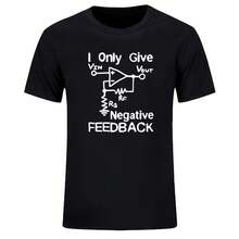 Camiseta de ingeniero informático con retroalimentación negativa, divertida y novedosa, con gráficos, informal, de manga corta para hombre - Negro - Ver 1