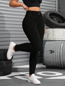 Damen Po-Hebende Jeans, hochelastische Skinny Fit Lange Hose, modisch elegante Lässig Hose für Dates, Pendeln, Einkaufen