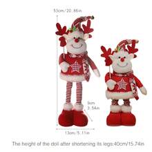 1pc Christmas Santa Claus, Snowman, Reindeer Figurine, Cartoon Extendable Desktop Decor, Cute Gentleman Doll, Home Decoration, Office Desk Ornament, Bedroom Bedside Decor, Christmas Party Theme, Farmhouse Decor, Mall Window Display, Gift Box Decoration - Red and White - View 11