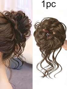 Elegant Lady Chignon, Hair Extensions - Stretchable Synthetic Hair, Women's Luxury Messy Bun Hair Extensions, Messy Bun Extensions, Curly Messy Bun Synthetic Hair Chignon, Elegant Lady Hairstyle, Black Messy Bun Hair Piece, Wavy Curly Hair Scrunchie, Synthetic Hair Ponytail Extensions, Thick Updo Fake Hair - Nhiều màu - Xem 12