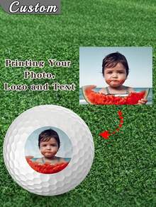 1pc Customized Golf Ball - Personalized Golf Ball With Your Photo | Personalized Golf Ball, Customized Photo & Name Golf Ball For Men, Couples Customized Photo Golf Ball, Personalized Face Golf Ball, Can Be Valentine's Day Gift, Fun Men's Golf Ball, Exquisite Customized Gift Suitable For Him/Her, Dad, Mom, Friends - Multicolor - View 5