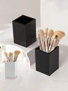 多功能大容量化妆刷收纳架，适用于梳妆台、浴室台面、橱柜，可收纳眼线笔、唇线笔、唇彩、口红、遮瑕膏、桌面收纳、浴室配件及装饰、化妆间装饰 - 彩色 - 查看 2