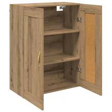Larryhot Pensile Rovere artigianale 69,5 x 34 x 90 cm Legno multistrato,Robusto e durevole, facile da montare, la scelta ideale per l'arredamento della casa - Castano - Visualizzare 5
