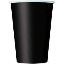 Unique Party 31857 Vasos de papel, Color ,(Negro 10 unidades) - Multicolor - Ver 3