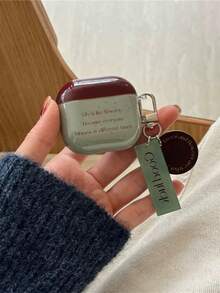 泼墨字母设计保护壳，适用于苹果无线蓝牙耳机，兼容 4/Pro/Pro 2/3，防震，简约风格。 - 綠色 - 查看 2