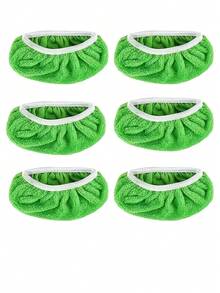 2/4/6 Pcs Reusable Microfiber Mop Pads Compatible , Dry And Wet Dual-Purpose Flat Mop Covers, Washable Pads For Surface/Hardwood Floor Cleaning (Mop Not Included) - 綠色 - 查看 11