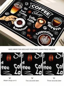 1pc,Coffee Machine Diatom Mud Drainage Pad, Soft Rubber Drain Pad, Non-Slip Super Absorbent And Wear-Resistant Dish-Washing Dry Pad, Placemat For Countertop Dining Kitchen Table Mat, Courtyard Table Decoration, Household Kitchen Supplies - 彩色 - 查看 5
