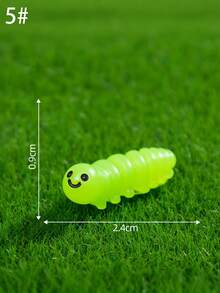 8pcs Cute Caterpillar Mini Figurines, Moss Micro Landscape Decor Accessories, Desk/Room Decor Stress Relief Ornaments, DIY Gardening Scenery, Soft Plush Texture Vivid Colors, Suitable For Micro Landscape, Desk, Room, Handmade Scenes, Easily Brightens Up Various Spaces With Adorable Cozy Ambiance - Multicolor - View 8