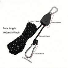 Corda da arrampicata - Corda riflettente nera - Visualizzare 3