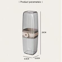 1pc Portable Sealed Leak-Proof Toiletry Case, Mini Carry Handle Wash Bag, Convenient Travel Mouthwash Cup Toiletry Box, Couples Toothbrush Cup, Toothbrush Toothpaste Box Set, Business Trip Outdoor Camping Travel Portable, Suitable For Home, School, Travel Bag Storage