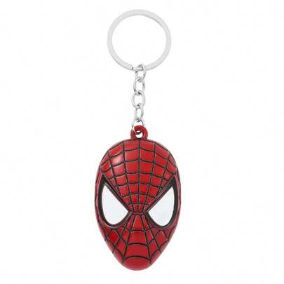 Hasbro Keychain Y2k Anime Avengers Alloy Spider Mask Keyrings Men's Pendant Key Chain Accessories Gift