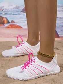 Non-Slip Beach Sandals For Girls Breathable Mesh Summer Seaside Water Shoes - White - View 2