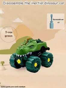 DIY可拆卸恐龙玩具车，儿童趣味减压益智玩具，恐龙造型可拆卸趣味玩具，儿童螺丝组装益智玩具，男女皆宜，儿童智力开发生日/节日礼物 - 彩色 - 查看 14
