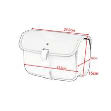 Motorcycle/Bicycle Handlebar Bag, One-Piece Installation, Convenient For Carrying Small Items, Multiple Colors Available, Square-Shaped, PU Material