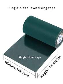 16.4-Foot Artificial Turf Tape, Self-Adhesive Turf Joint Tape, Double-Sided/Single-Sided Turf Repair Tape, Available In Various Widths, Dark Green, Suitable For Patios, Gardens And Sports Fields.Gardening Tools - Dark Green - View 11