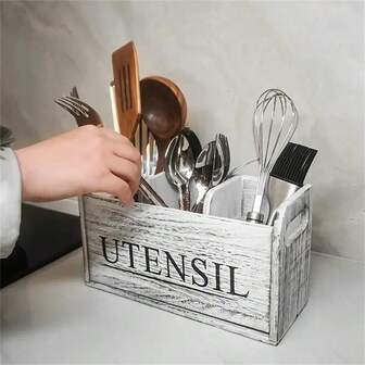 U-formad rustik kökshylla i trä, förvaringslåda för hyllor, väggmonterad eller bänkmonterad, lämplig för matlagning, middag och bakning, köksredskap