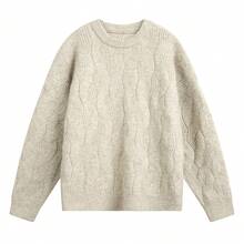 Men Sweaters - Oatmeal Color - View 2