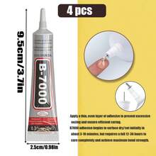 Pegamento multiusos B7000 DIY - Adhesivo transparente y resistente al agua para proyectos hechos a mano, joyería y reparación de pantallas de teléfono - Color transparente - Ver 22