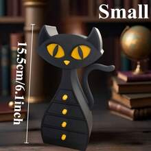 1pc Creative Novelty Black Cat Shaped Jewelry Box, Two Sizes Available, Decorative Storage Box For Earrings, Necklaces, Rings, Bracelets, Anklets, Lip Rings, Unique Artistic Design, Best Gift For Family, Friends, Partners, Colleagues, Ideal For Valentine's Day, Mother's Day