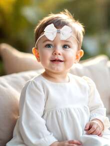 6pcs Silver Metallic Lace Headbands, Shiny Crown Plush Headbands For Baby Girls, Silver Glitter Hairbands, Cute Fabric Headbands For Infants, Baby Girl Gifts, Casual Headwraps, Baby Hair Accessories - Silver - View 2