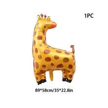 6 quả bóng bay hình động vật rừng, bóng bay khổng lồ hình động vật vườn thú bao gồm ngựa vằn, voi, khỉ, sư tử, hươu cao cổ, báo, thích hợp để trang trí tiệc sinh nhật theo chủ đề vườn thú. - Nhiều màu - Xem 7
