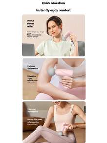 Mini Massage Gun, Muscle Relaxation Electric Massager, Portable Fitness Vibration Massage Device, Portable Muscle Relaxation Mini Massage Gun, Electric Fitness Massage Device, Massage Gun - Multicolor - View 7