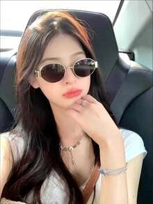 1/2 對女款金屬框橢圓形/多邊形時尚眼鏡，適合日常配戴與戶外活動 - 查看 6