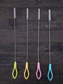 10pcs/Set Stainless Steel Thicker & Longer Straw Cleaning Brushes, Nylon Material, Suitable For Baby Bottles, Water Bottles, Glass Tubes, Kitchen, Bathroom And Home Use - Multicolor - View 1