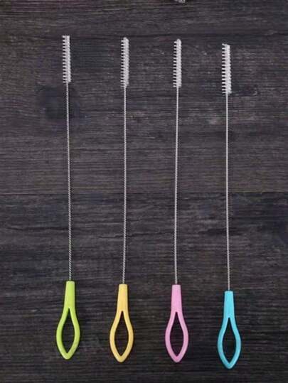 Set de 10 cepillos de limpieza de pajitas de acero inoxidable talla grande gruesos y largos, de material de nailon, adecuados para biberones, botellas de agua, tubos de vidrio, cocina, baño y uso doméstico