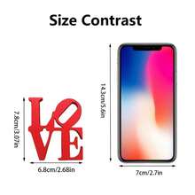 红色LOVE木质字母桌面摆件，浪漫桌面装饰，适合情人节情侣房间布置，可用于卧室、客厅、书架或咖啡桌摆放，创意礼物之选，为甜蜜的家增添温馨氛围，节日装饰。 - 紅色 - 查看 5