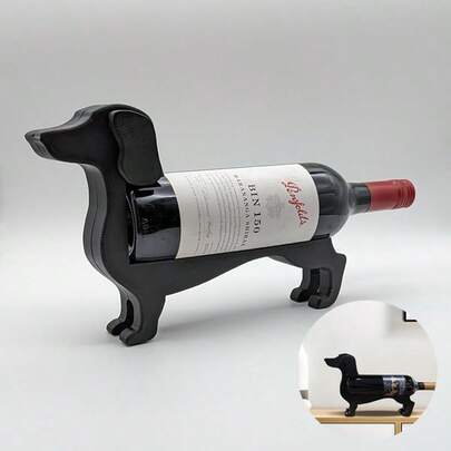 Dachshund-Shaped Wine Bottle Holder, 2025 New Creative Cute Dog Wine Rack, Dog-Shaped Wine Bottle Decorative Stand, Home Bar Decor Wine Rack, Unisex Gift For Wine Lovers (Brown/Black Options)