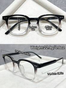 4pcs Fashion Square Frame Casual Everyday Versatile Reading Glasses, Great Gift For Women