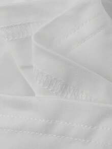 女童斋月灯笼、月亮和星星印花短袖T恤，节日礼物 - 白色 - 查看 5