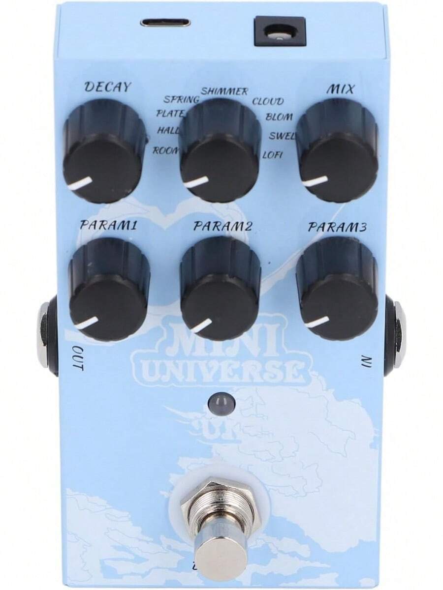 Pedal de Efecto de Guitarra, Pedal de Efecto de Reverberación de Sonido Auténtico y Cálido con 9 Tipos de Reverberación de Modelado Digital, Sala, Pasillo, Placa, Efectos de - 1 - Ver 1