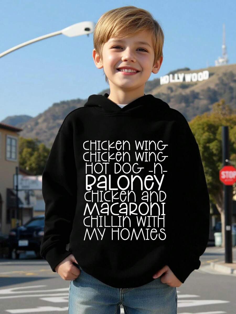 Áo nỉ dài tay in khẩu hiệu dành cho bé trai - màu đen - Xem 1