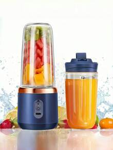 Wireless Portable Multi-Function USB Charging Juicer With Six-Blade System | Fresh Juice Cup Blender With Sports Lid, Smoothie Maker, Beverage Machine – The Perfect Gift For Home, Kitchen And Travel, Ideal For Valentine's Day, Thanksgiving, Christmas And Mother's Day. - Multicolor - View 7