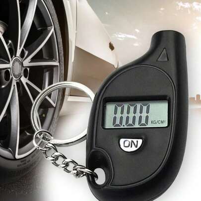 Medidor de presión digital LCD mini con llavero, adecuado para inspección de neumáticos de coche, camión y motocicleta, herramienta de reparación de automóviles, accesorio automotriz