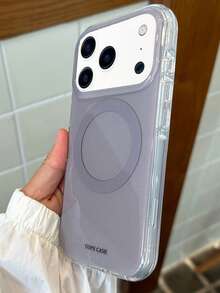 时尚可爱泼墨磁吸无线充电手机壳，兼容 17 Pro Max、17 Pro、17、16 Pro Max、16 Pro、16、16、15 Pro Max、15 Pro Max、15 Pro、15 Pro Max、14 Pro Max、13、12 Pro Max、11，奢华可爱亮面果冻色防震后盖 - 霧灰色 - 查看 5