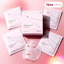 Salmon PDRN Pink Collagen Gel Mask | Color-Changing Gel, Overnight Face Mask For Glass Skin - Moisturizing, Firming, Elasticity Boost & Fine Lines Reduction | Low-Molecular Collagen, Pore Minimizing | Cooling Effect, Dermatologically Tested | Korean Skincare, 28g X 4ea (1 Box) - 1盒/4個 - 查看 1