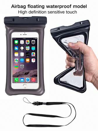 1-Piece Set, Waterproof Phone Storage Bag, Sponge Buoyancy Phone Waterproof Bag - With Hanging Rope, Waterproof Storage Bag For Storing Phones, IPX8 Waterproof Rating, Deep Waterproof, Suitable For Swimming, Diving, Drifting, Waterproof Bag For Both Men And Women