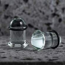 2个装，独特的0.5毫米增量，14G-00g舒适无痛单扩口玻璃耳扩，低过敏性身体穿刺锥形扩耳器，耳垂穿孔拉伸饰品 - 玻璃 - 查看 28