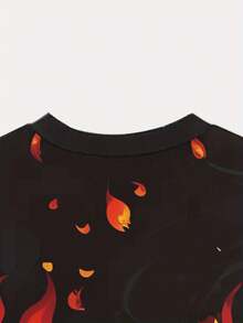 Comfortable & Versatile T-Shirt (Machine Washable) - Men's Retro 80s Pixelated Chick & Flame Graphic Design - 3D Digital Print Neon Glow - Casual Round Neck Short Sleeve - Summer Tee For Gaming, Halloween Costumes & Casual Attire - Ideal Gift For Men & Teens - Pixel Art Style With Vibrant Colors - Relaxed Fit For Daily & Sports Wear - Perfect For Casual Outings & Gaming Events - 混合色 - 查看 4