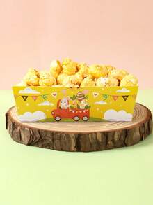 12个复活节主题一次性纸盘，彩色可爱兔子图案零食托盘，一次性食品容器，饼干烘焙托盘，爆米花盒，复活节快乐装饰品，复活节装饰品，复活节兔子主题生日装饰品，复活节派对用品，复活节家居装饰，厨房装饰，餐具装饰，复活节礼物，婴儿派对装饰，春季露营用品 - 復活節 - 查看 5